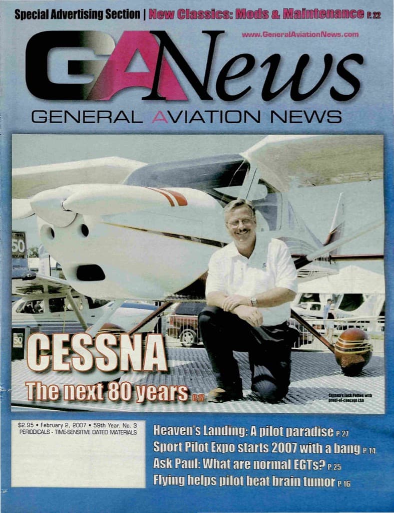 Cover of the February 2, 2007 edition of General Aviation News