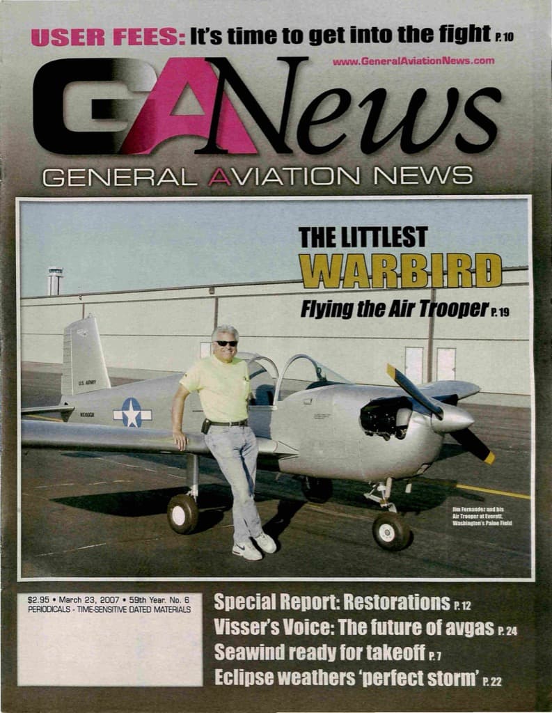 Cover of the March 23, 2007 edition of General Aviation News
