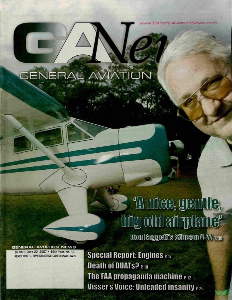 Cover of the June 22, 2007 edition of General Aviation News