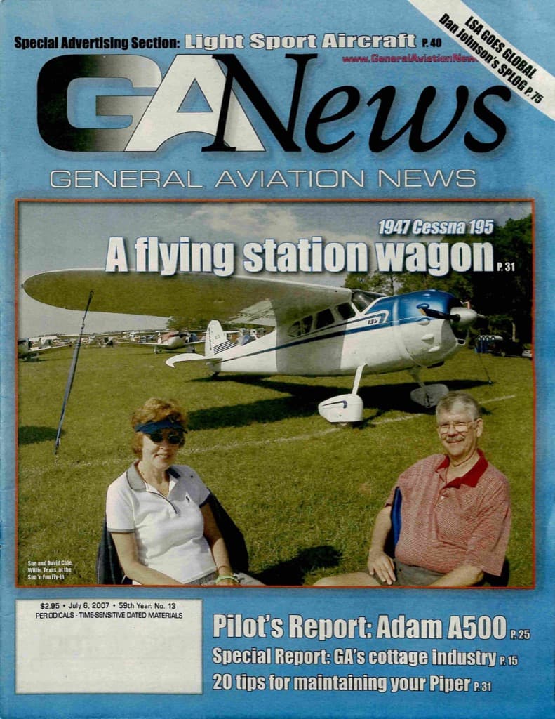 Cover of the July 6, 2007 edition of General Aviation News
