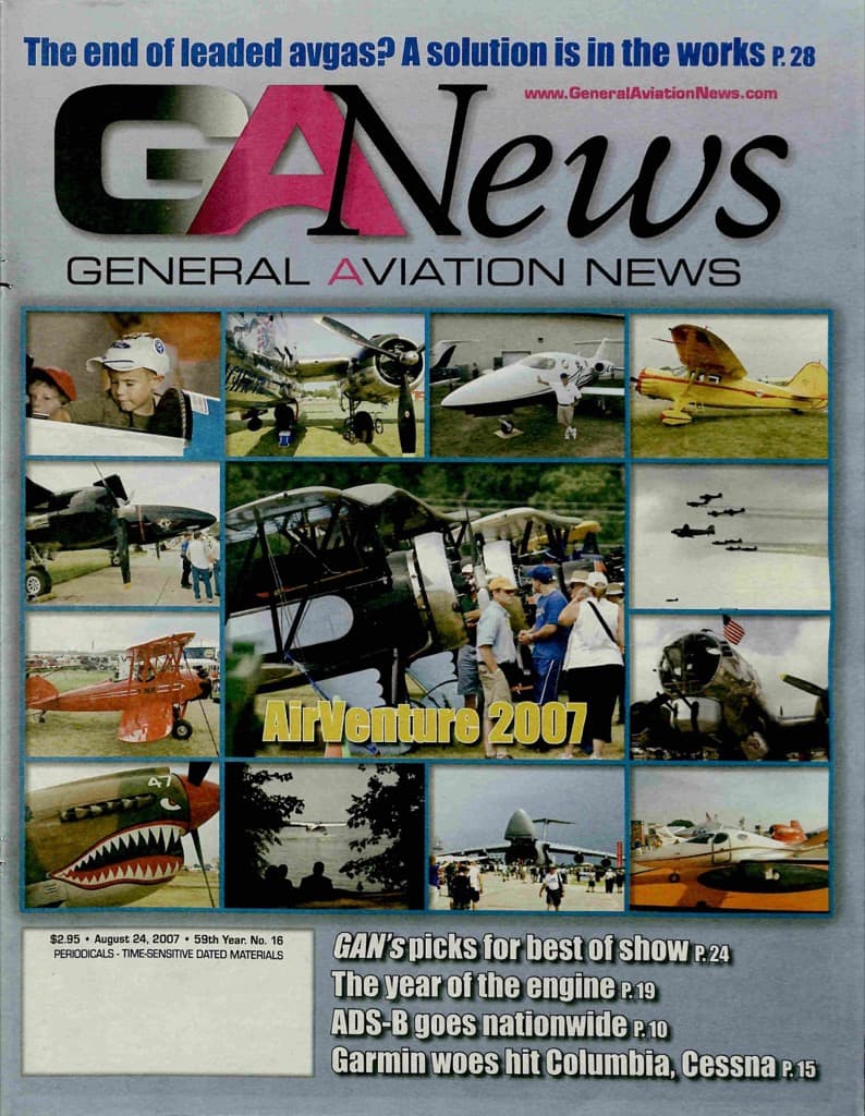 Cover of the August 24, 2007 edition of General Aviation News
