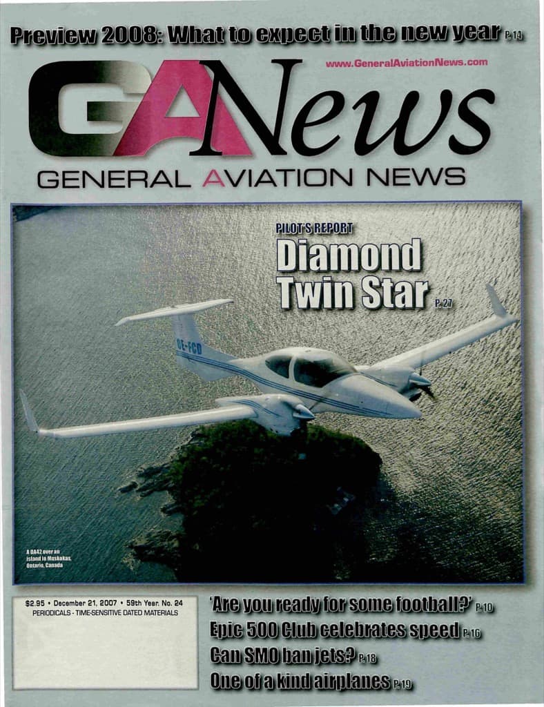 Cover of the December 21, 2007 edition of General Aviation News