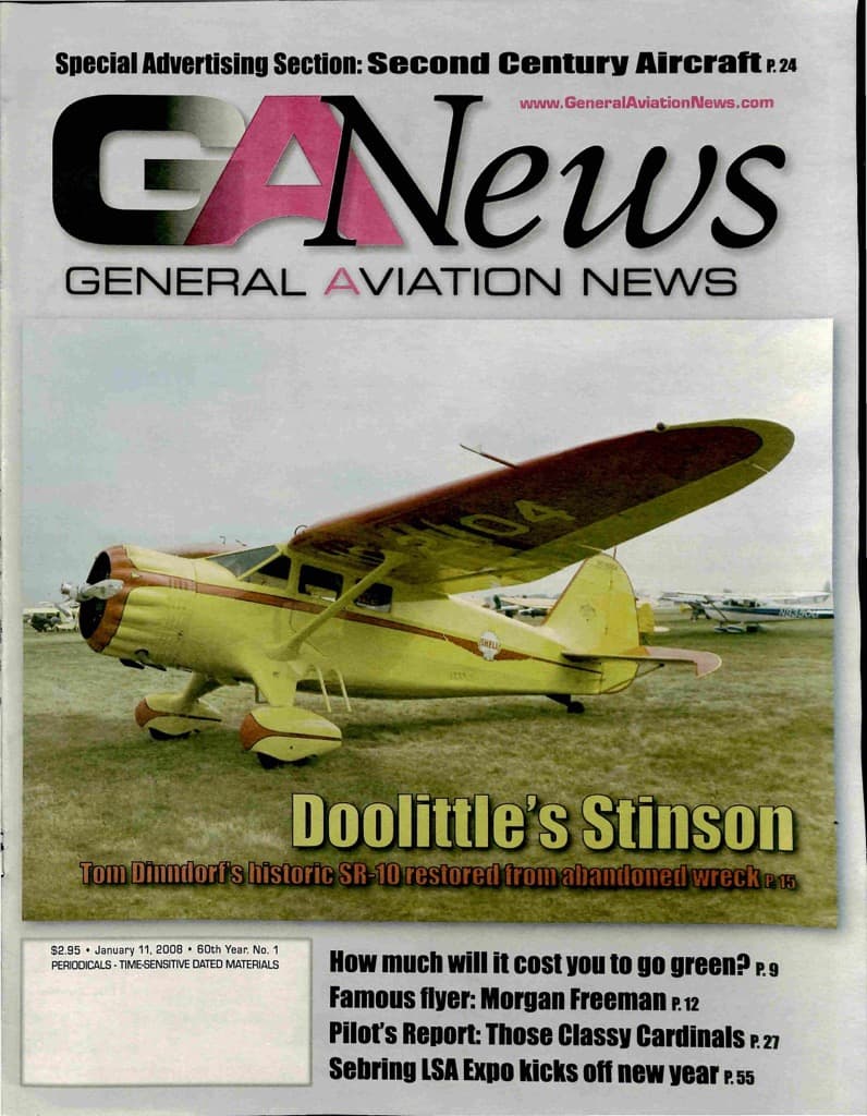 Cover of the January 11, 2008 edition of General Aviation News