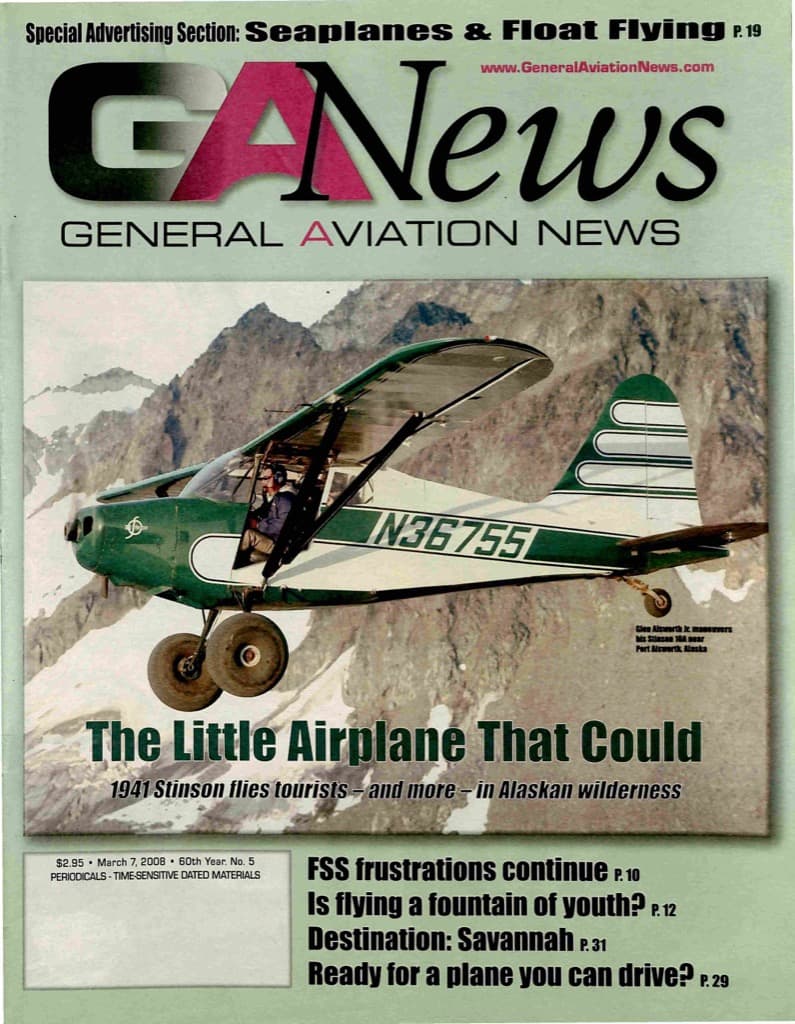 Cover of the March 7, 2008 edition of General Aviation News