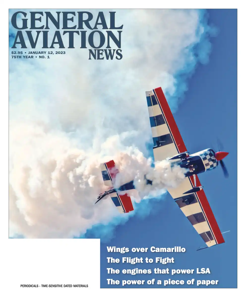 Cover of the January 12, 2023 edition of General Aviation News