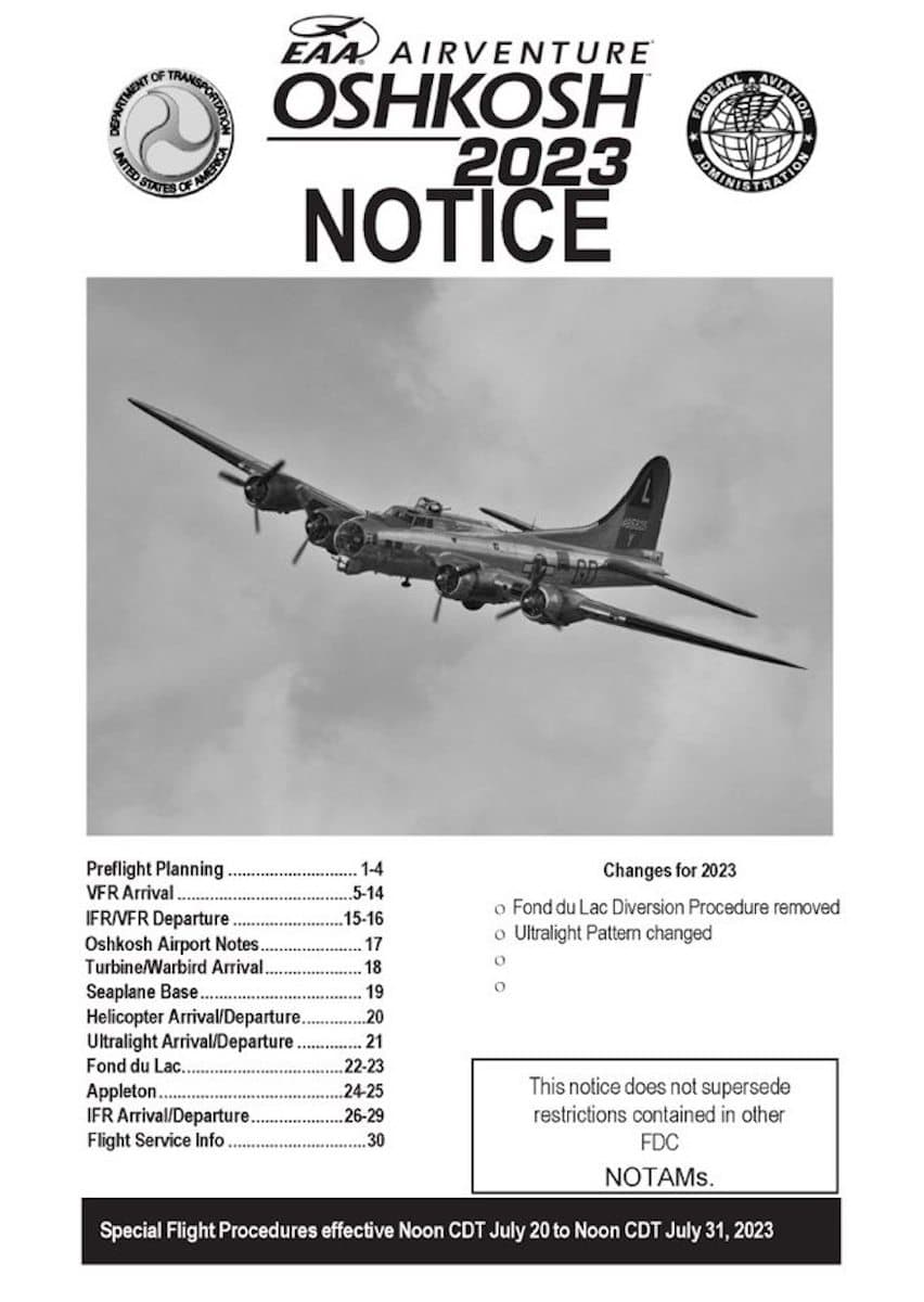 Updated Oshkosh NOTAM now available — General Aviation News